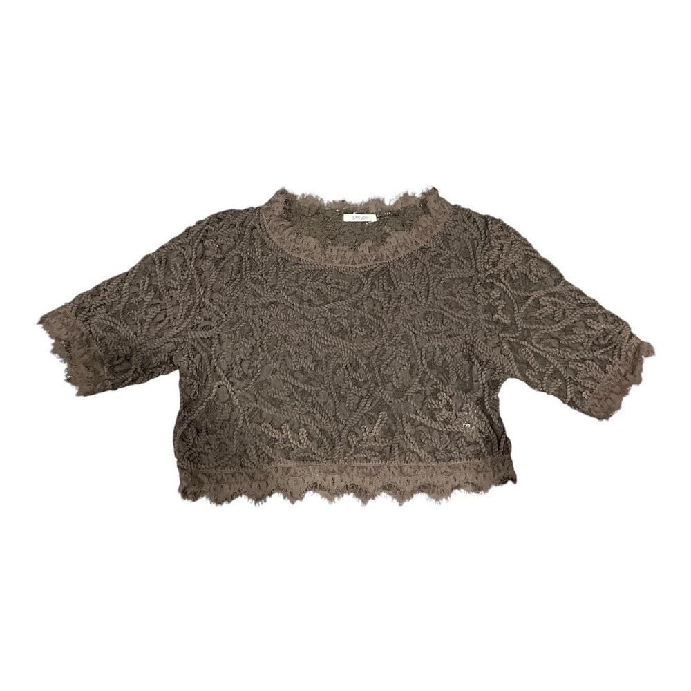 San Joy Lace Top Women Brown